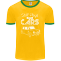 Still Plays with Cars Classic Enthusiast Mens Ringer T-Shirt FotL Gold/Green