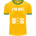 I'm Not Single I Have a Dog Funny Mens Ringer T-Shirt FotL Gold/Green