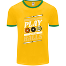 Pool I Like to Play With My Balls 9-Ball Mens Ringer T-Shirt FotL Gold/Green