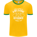 This Is What an Awesome Designer Looks Like Mens Ringer T-Shirt FotL Gold/Green