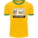 Science Teacher Playground Duty Funny Mens Ringer T-Shirt FotL Gold/Green