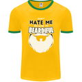 Beardiful Funny Beard Mens Ringer T-Shirt FotL Gold/Green
