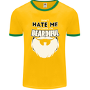 Beardiful Funny Beard Mens Ringer T-Shirt FotL Gold/Green