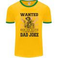 Father's Day Dad Joke Funny Cowboy Poster Mens Ringer T-Shirt Gold/Green