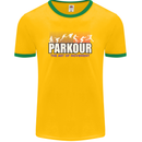Parkour Free Running the Art of Movement Mens Ringer T-Shirt FotL Gold/Green