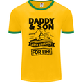 Daddy & Son Best Friends Father's Day Mens Ringer T-Shirt FotL Gold/Green