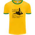 A Parachute to Skydive Twice Skydiver Funny Mens Ringer T-Shirt FotL Gold/Green