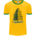 Into the Forest Outdoors Trekking Hiking Mens Ringer T-Shirt FotL Gold/Green