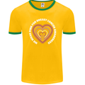 Breast Cancer Awareness I Wear Pink Mens Ringer T-Shirt FotL Gold/Green