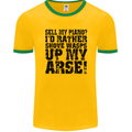 Sell My Piano? Funny Pianist Player Music Mens Ringer T-Shirt FotL Gold/Green