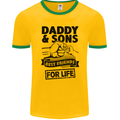 Daddy & Sons Best Friends Father's Day Mens Ringer T-Shirt FotL Gold/Green