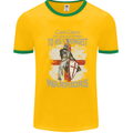 St George Warriors Mens White Ringer T-Shirt Gold/Green