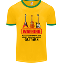 May Start Talking About Guitars Guitarist Mens Ringer T-Shirt FotL Gold/Green