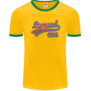 Legend Since 67th Birthday 1956 Mens Ringer T-Shirt FotL Gold/Green