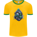 Cannabis Bud Drugs Marijuana Weed Mens Ringer T-Shirt FotL Gold/Green