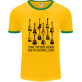 I Have Too Many Guitars Funny Guitarist Mens Ringer T-Shirt FotL Gold/Green