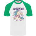 Anatomy of a Unicorn Funny Fantasy Mens S/S Baseball T-Shirt White/Green