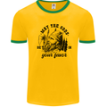 Viking May the Odds Be In Your Favour Mens White Ringer T-Shirt Gold/Green