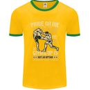 Pride MMA Muay Thai Mixed Martial Arts Mens Ringer T-Shirt FotL Gold/Green