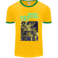 The 27 Music Club Mens White Ringer T-Shirt Gold/Green