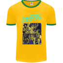 The 27 Music Club Mens White Ringer T-Shirt Gold/Green