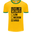 Levels of Wildness Virgo Mens White Ringer T-Shirt Gold/Green