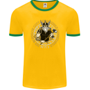 A Viking Man Mens Ringer T-Shirt FotL Gold/Green