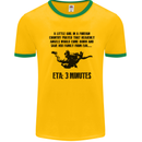 ETA 3 Mins Parachute Regiment Para 1 2 3 4 Mens White Ringer T-Shirt Gold/Green