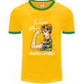 Autistic Mum Unbreakable Autism ASD Mens Ringer T-Shirt FotL Gold/Green