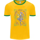 Mardi Gras Queen Mens Ringer T-Shirt Gold/Green