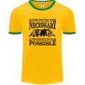 Rugby No Explanation Is Necessary Mens Ringer T-Shirt FotL Gold/Green