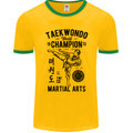 Taekwondo World Champion Martial Arts MMA Mens Ringer T-Shirt FotL Gold/Green