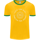 Dream the Night Moons Sleeping Mens Ringer T-Shirt FotL Gold/Green