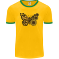 A Sunflower Butterfly Mens Ringer T-Shirt FotL Gold/Green