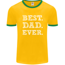 Best Dad Ever Fathers Day Present Gift Mens Ringer T-Shirt FotL Gold/Green