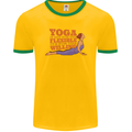 Funny Inspirational Yoga Mens Ringer T-Shirt FotL Gold/Green