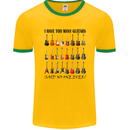 I Have Too Many Guitars Funny Guitarist Mens Ringer T-Shirt FotL Gold/Green