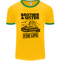 Brother & Sister Best Friends Siblings Mens Ringer T-Shirt FotL Gold/Green