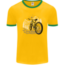 Mountain Bike Bicycle Cycling Cyclist MTB Mens Ringer T-Shirt FotL Gold/Green