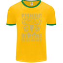 Fishing & Hunting Fisherman Hunter Funny Mens Ringer T-Shirt FotL Gold/Green