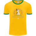 A Bull Terrier Dog Mens Ringer T-Shirt FotL Gold/Green