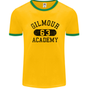 Dave Gilmour Academy 63 Mens White Ringer T-Shirt Gold/Green