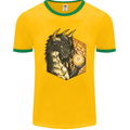 Dragon Dice RPG Role Playing Games Fantasy Mens Ringer T-Shirt FotL Gold/Green