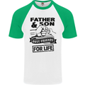 Father & Son Best Friends for Life Mens S/S Baseball T-Shirt White/Green
