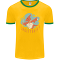 Sagittarius Dinosaur Pterosaurs Star Sign Mens Ringer T-Shirt FotL Gold/Green