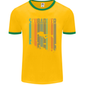 Scuba Diver Diving Dive Mens Ringer T-Shirt FotL Gold/Green