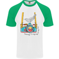 Camera With a Bird Photographer Photography Mens S/S Baseball T-Shirt White/Green
