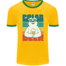 Polar Beer Funny Bear Alcohol Play on Words Mens Ringer T-Shirt FotL Gold/Green