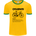 Cyclopath Funny Cycling Cyclist Bicycle Mens Ringer T-Shirt FotL Gold/Green