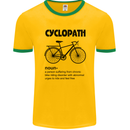 Cyclopath Funny Cycling Cyclist Bicycle Mens Ringer T-Shirt FotL Gold/Green